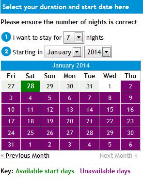 click to view availability checker